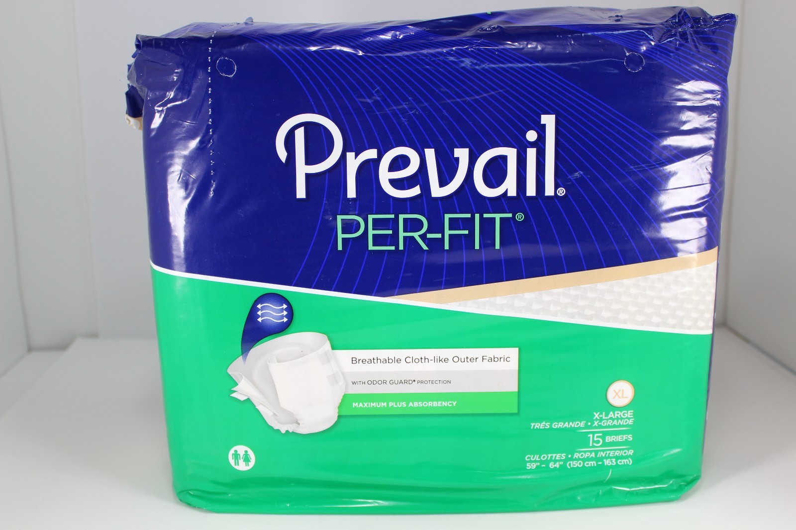 Prevail Per-Fit Adult Briefs X-Large 59”-64” -Package of 15 #PF-014/1