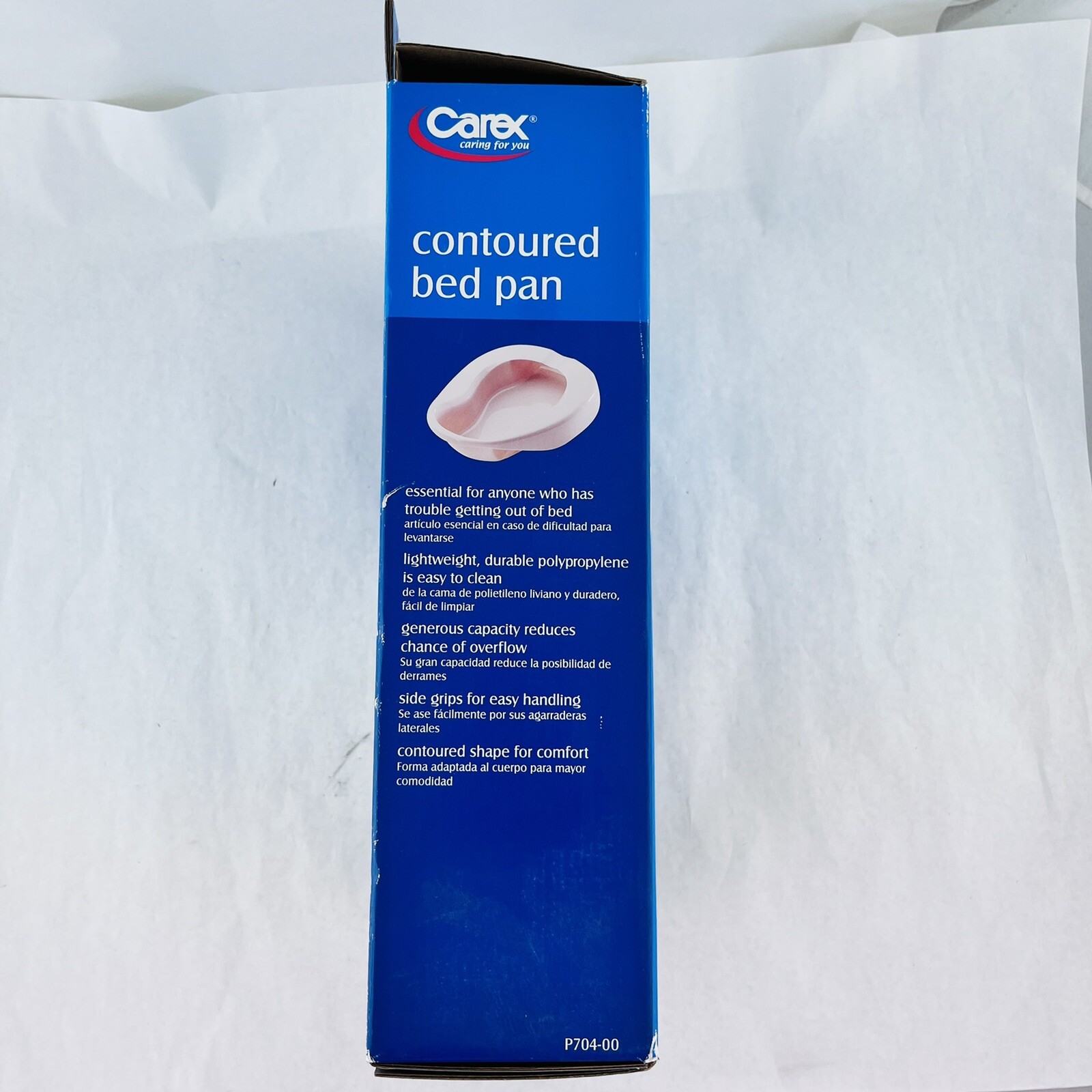 Carex Health Bed Pan 108 oz, Contoured, 1 Count P704-00