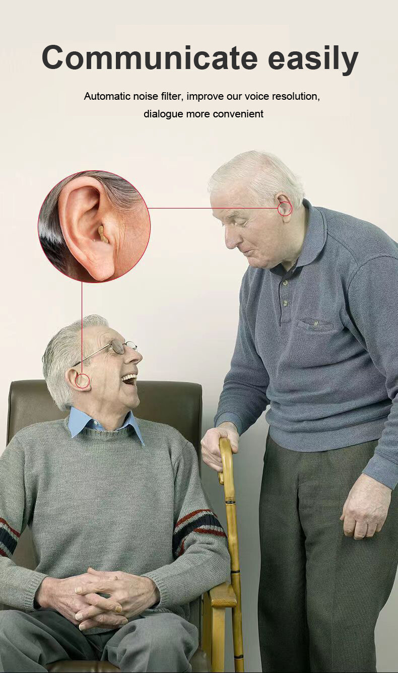 Hearing Aids Digital Small Invisible In Ear Sound Voice Amplifier Enhancer