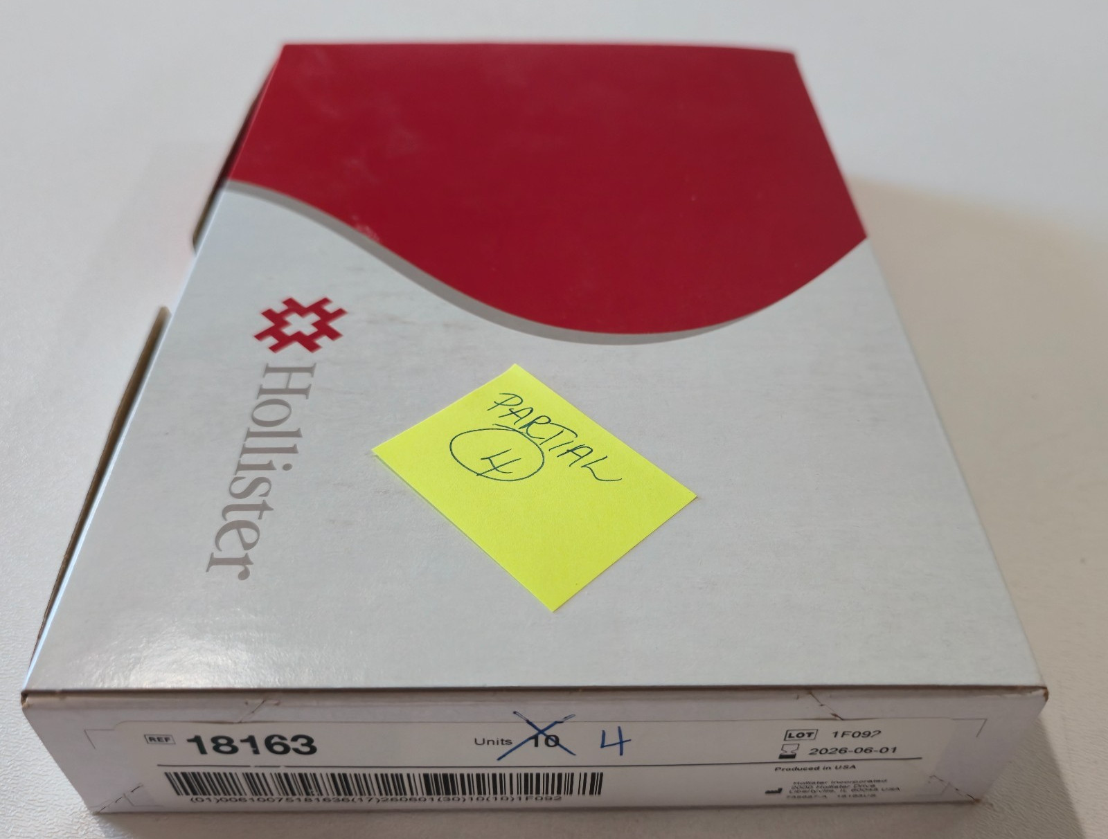 Hollister 18163 Drainable 2pc System Ostomy Pouch 2.25″ Flange Partial Box 4 CT