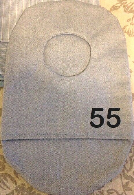 Ostomy pouch covers Blue woven 2 1/2″ opening Please measure before buying