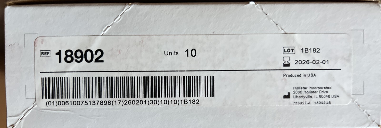 10 Ct 18902 Hollister New Image Drainable 9″L 2pc System Urostomy – 1.75″ Flange