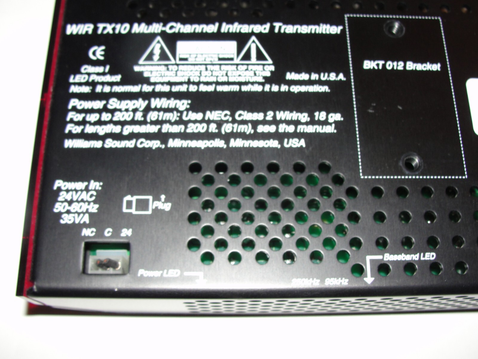 Williams Sound Hearing Impaired WIR TX10 Multi-Channel Infrared Transmitter T