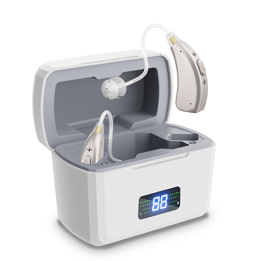 Digital display high-performance hidden ear16 channel multi-mode BTE hearing aid