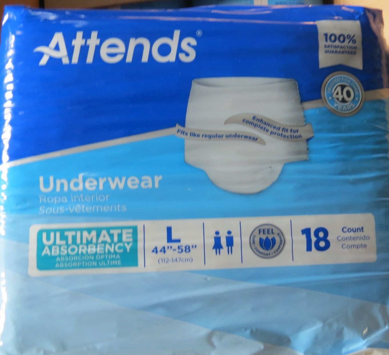 Attends Adult Diapers Large Ultimate Absorbency Pull-ups 72 (18×4) (2) available