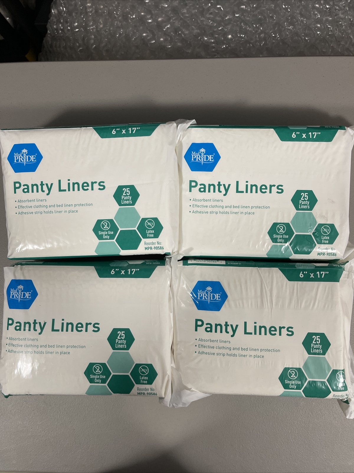 MED PRIDE Premium Ultra Absorbent Panty Liners for Women 25 pcs Lots of 4 packs