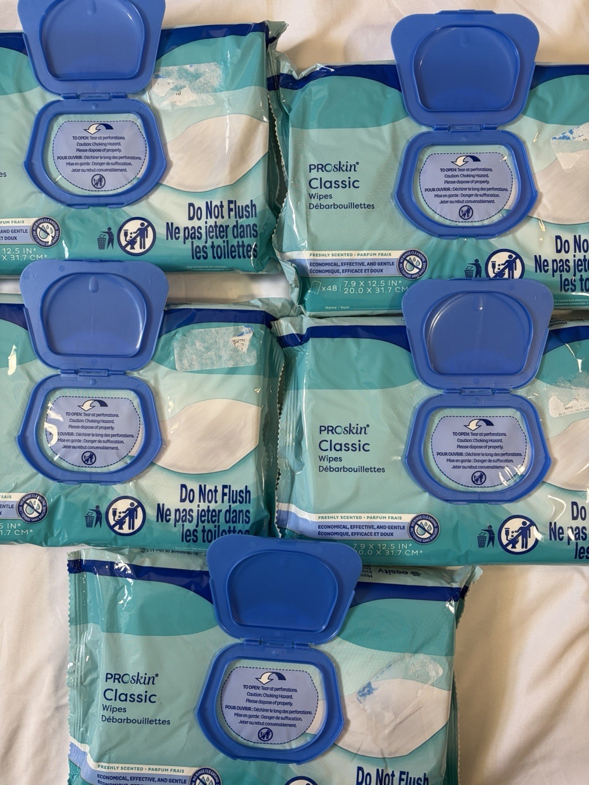 Tena Proskin Classic Adult Wipes, 48 Count – Pack of 5