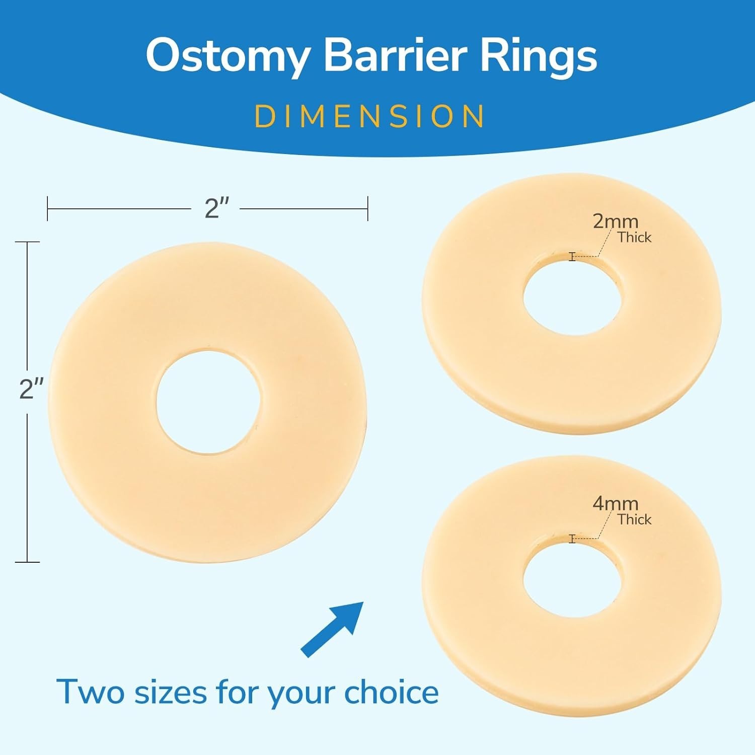 30 PCS Protective Ostomy Seal Rings 2mm – Moldable Hydrocolloid Barrier Seals