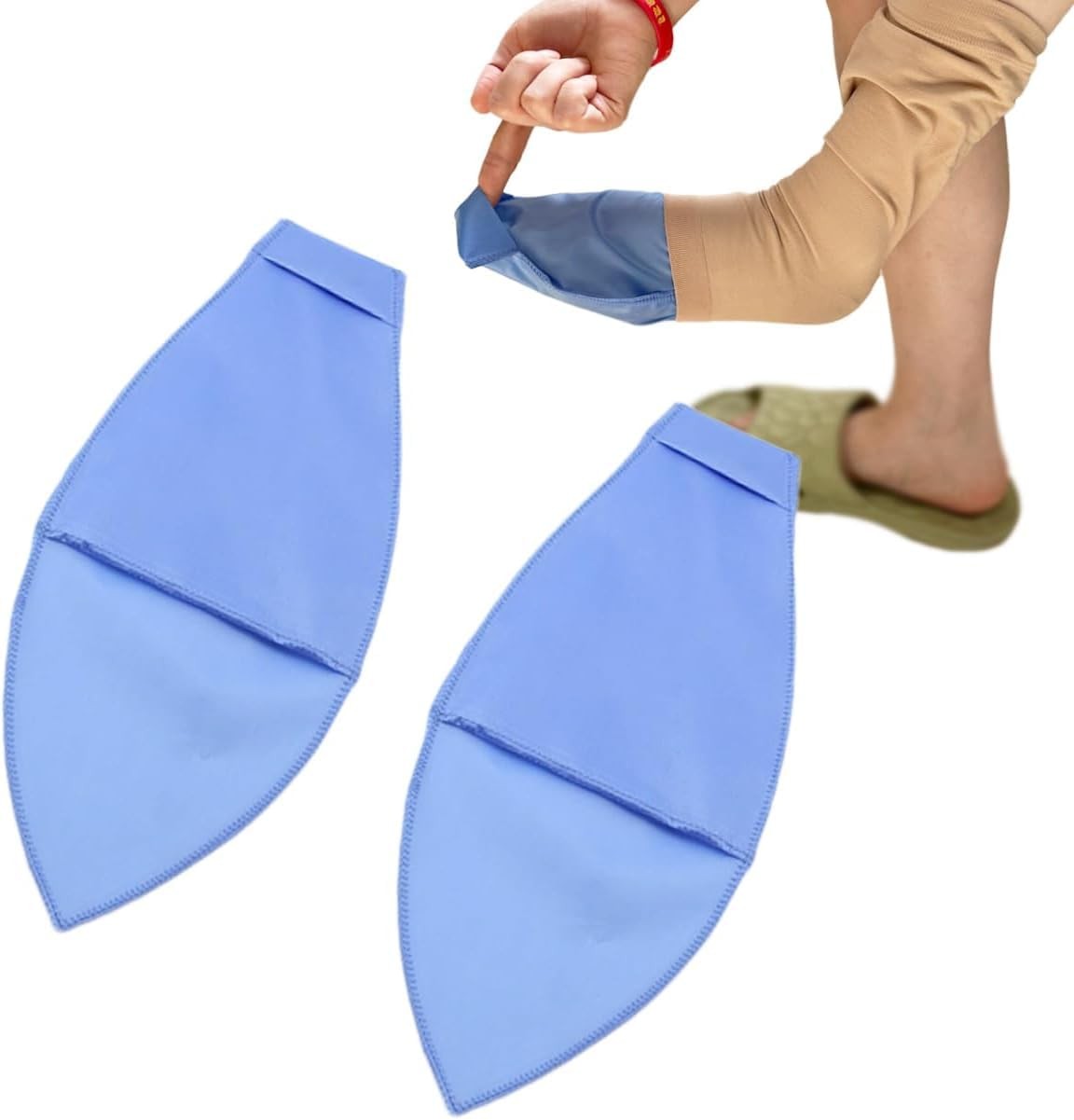 Open Toe Compression Sock Aid for Easy Slide – Slip 2 Pcs (Blue), White