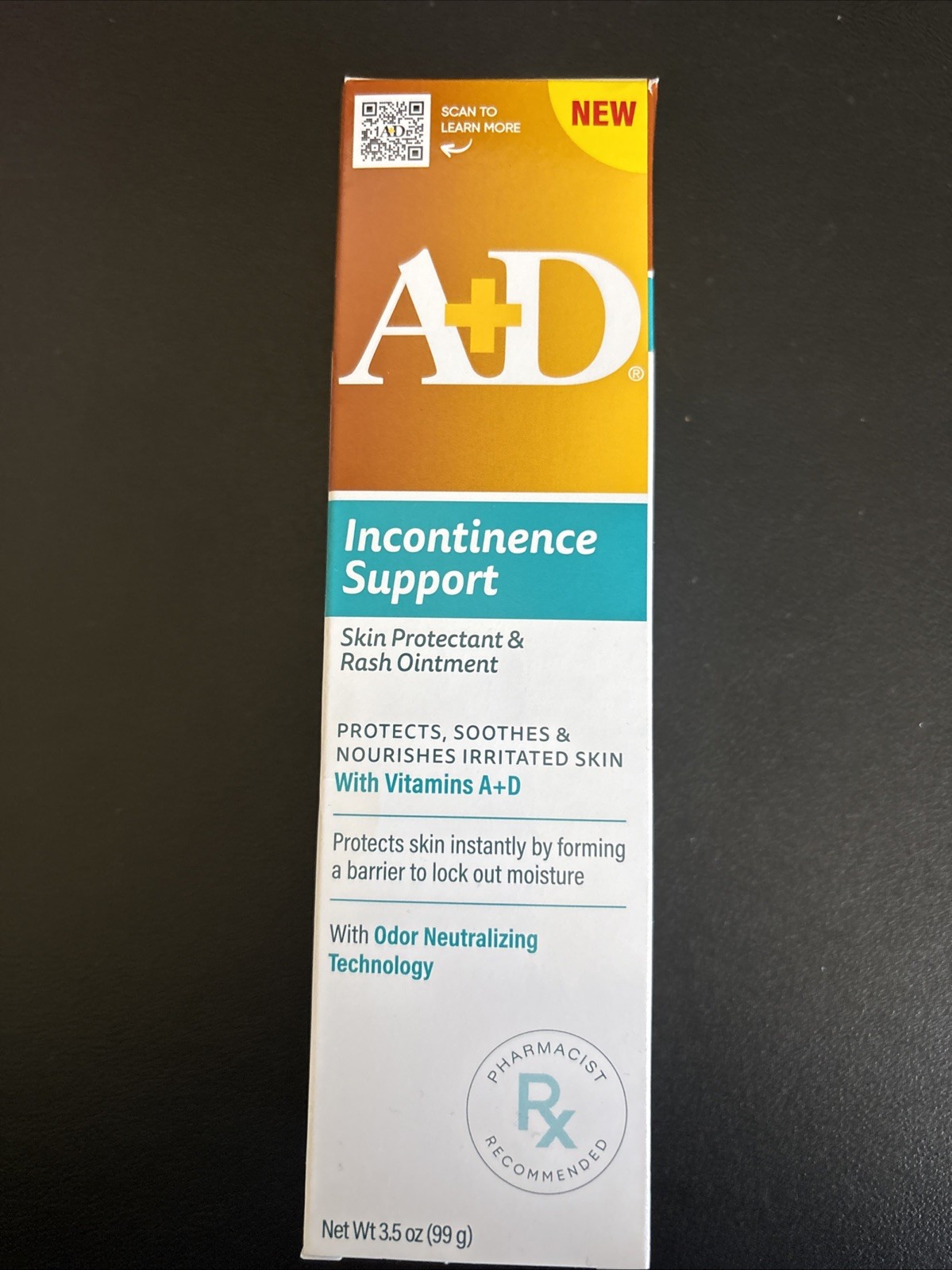 A+D Incontinence Support Skin Protectant & Rash Ointment 3.5 oz Exp 01/27+