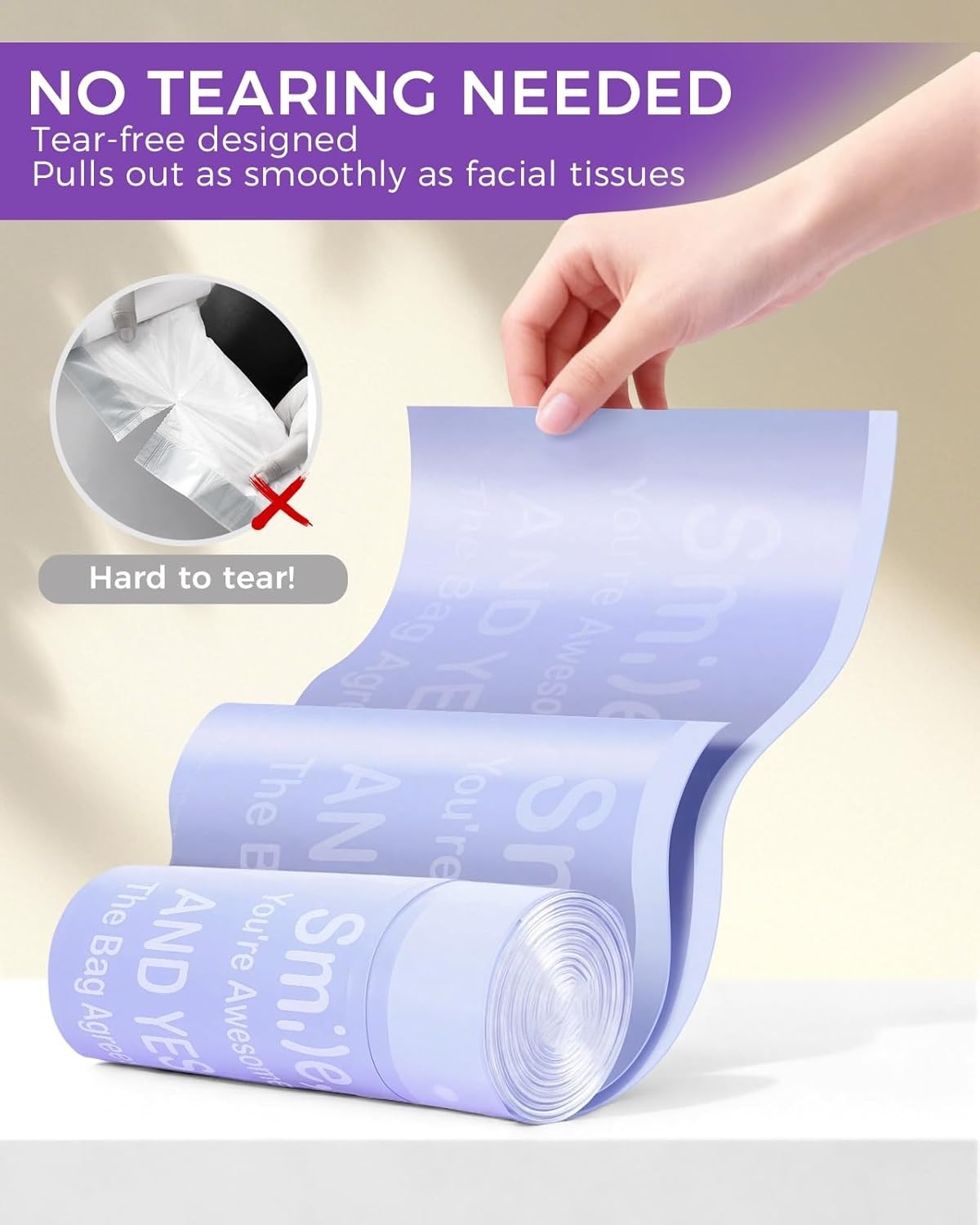 Bedside Commode Liners with Absorbent Pads, Tear-Free Leak-Proof Commode Line…