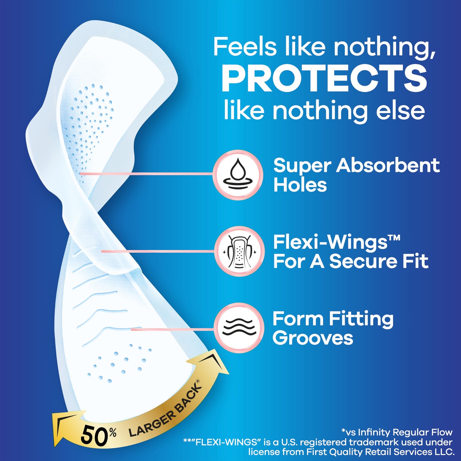 Always Infinity Feminine Pads for Women, Size 5 Extra Heavy Overnight