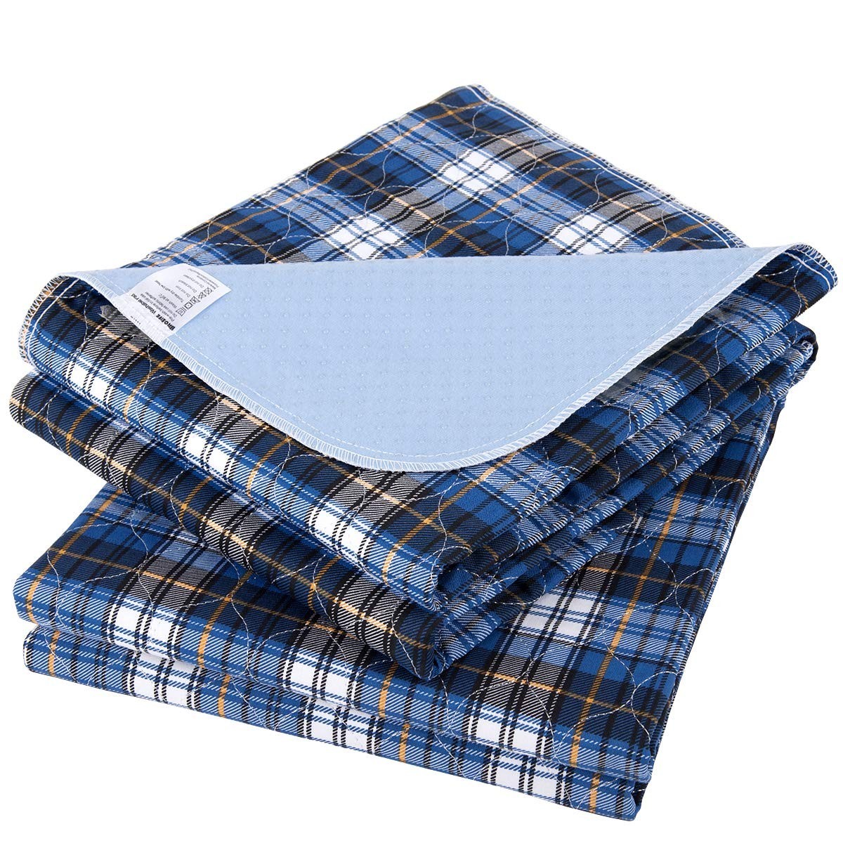 Washable Non-Slip Incontinence Bed Pads 36″x34″ – Waterproof, 2 Pack for Adults
