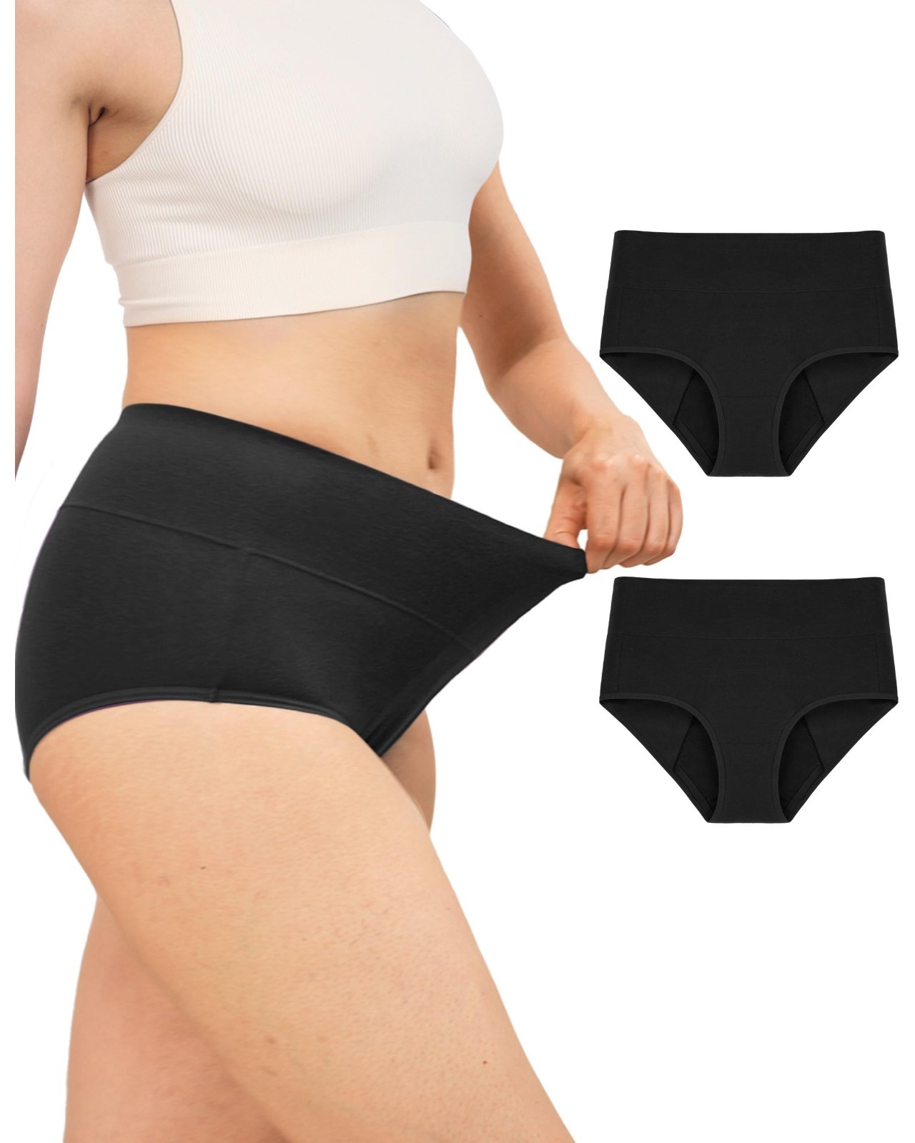 Neione Women Incontinence Underwear Cotton Leakproof Panties Heavy Flow Size XL