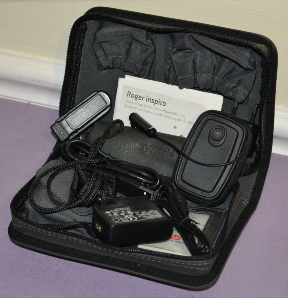 PHONAK Roger / FM Inspiro Transmitter W/Microphone, Case & Accessories-New Other