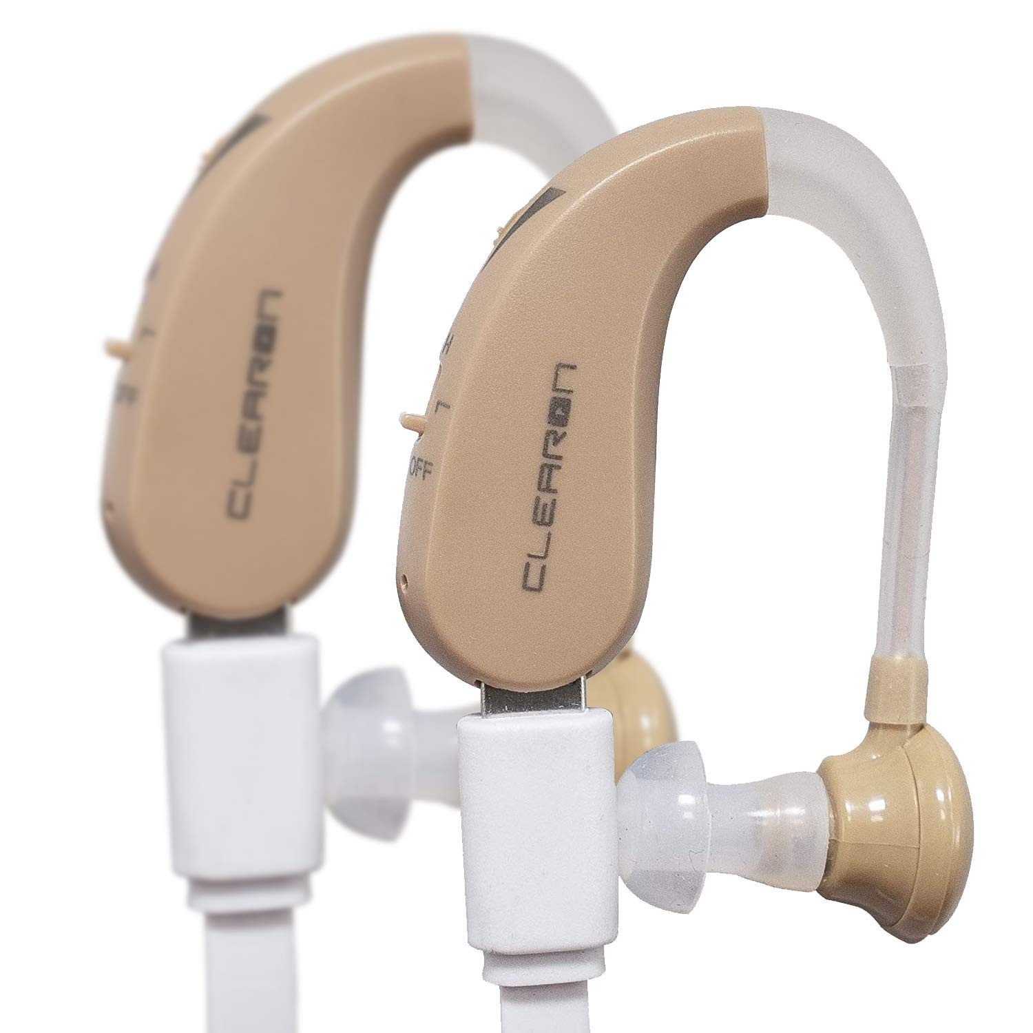 Pair Clearon Rechargeable Digital Invisible Hearing Aids Sound Voice Amplifier
