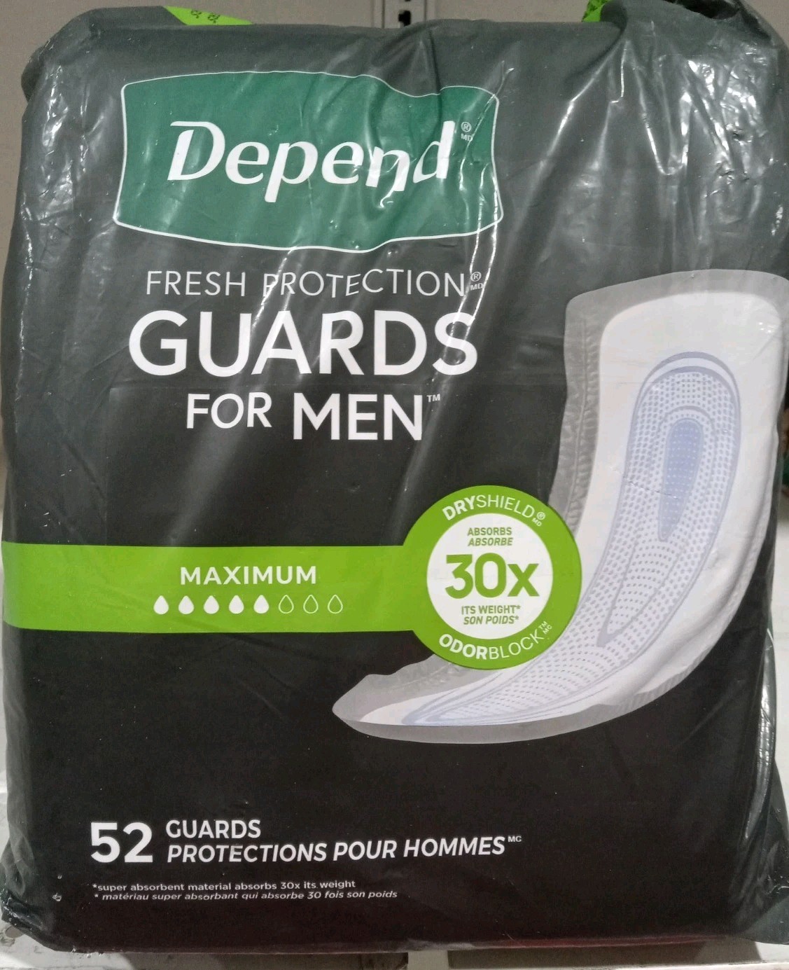 Depend Incontinence Guards for Men – 52 Pack