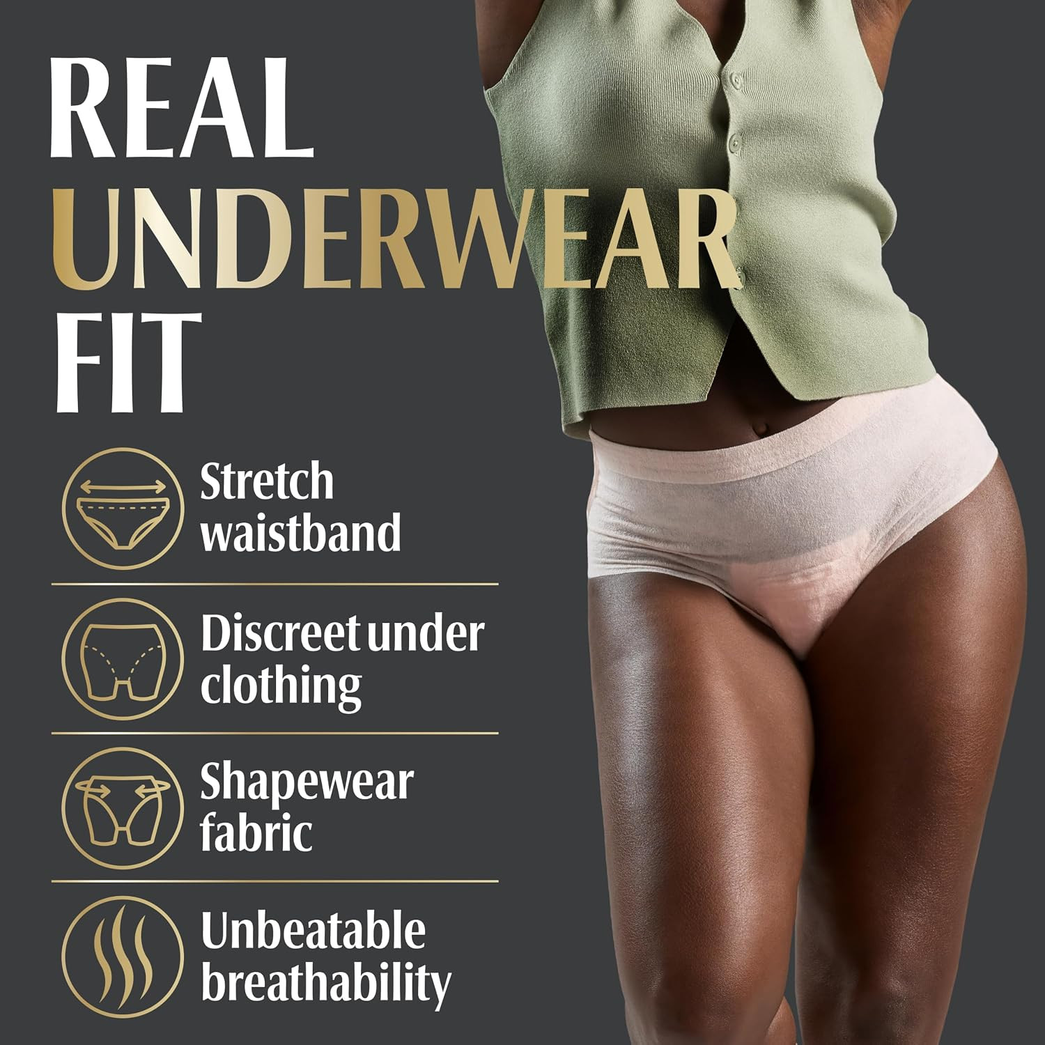 Depend Silhouette Adult Diapers, Incontinence & Postpartum Bladder Leak Underwea