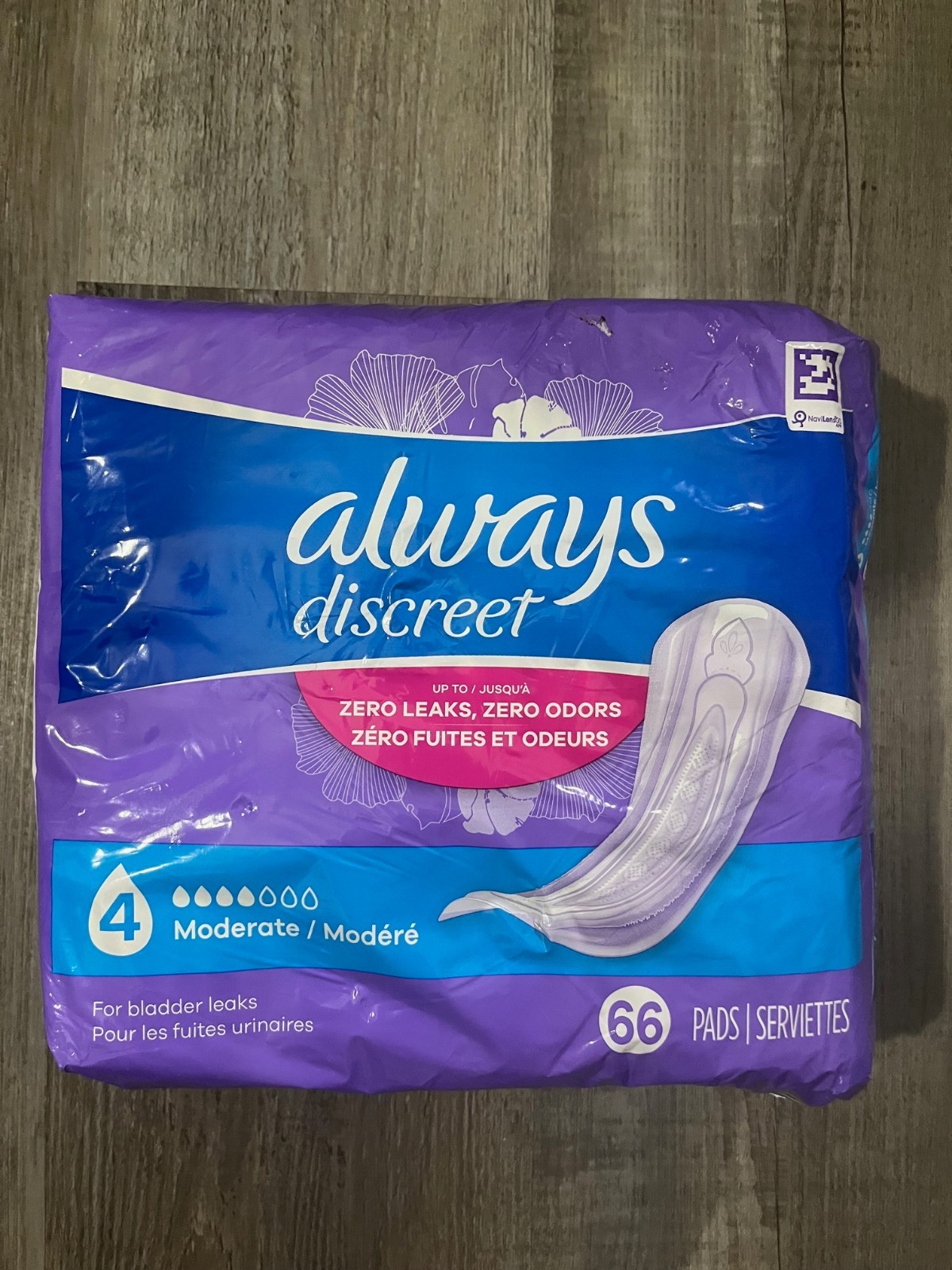 3 Pack – 198 Pads in Total,Always Discreet Women Incontinence Pads, Moderate