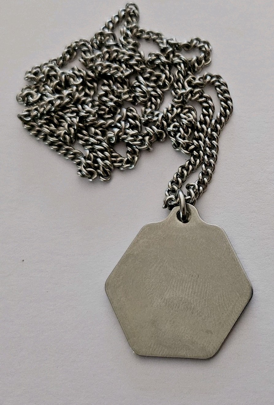 Pre-owned Stainless MEDICAL ALERT Coumadin Pendant 26″ Necklace Hershey Medical