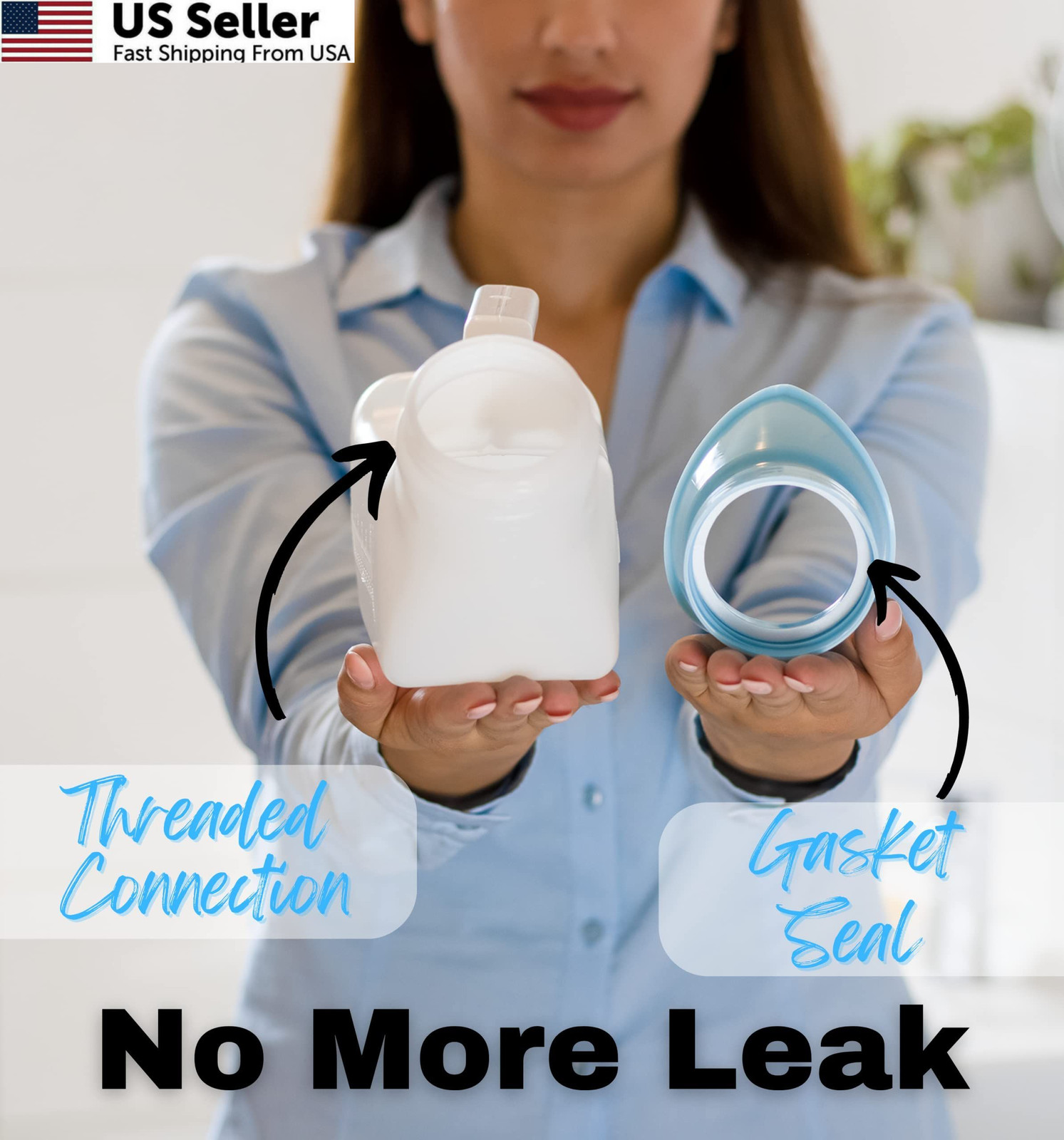 Female Urinal Spill Proof 32 oz (1 Pack) – for Women – Pee Pack of 1