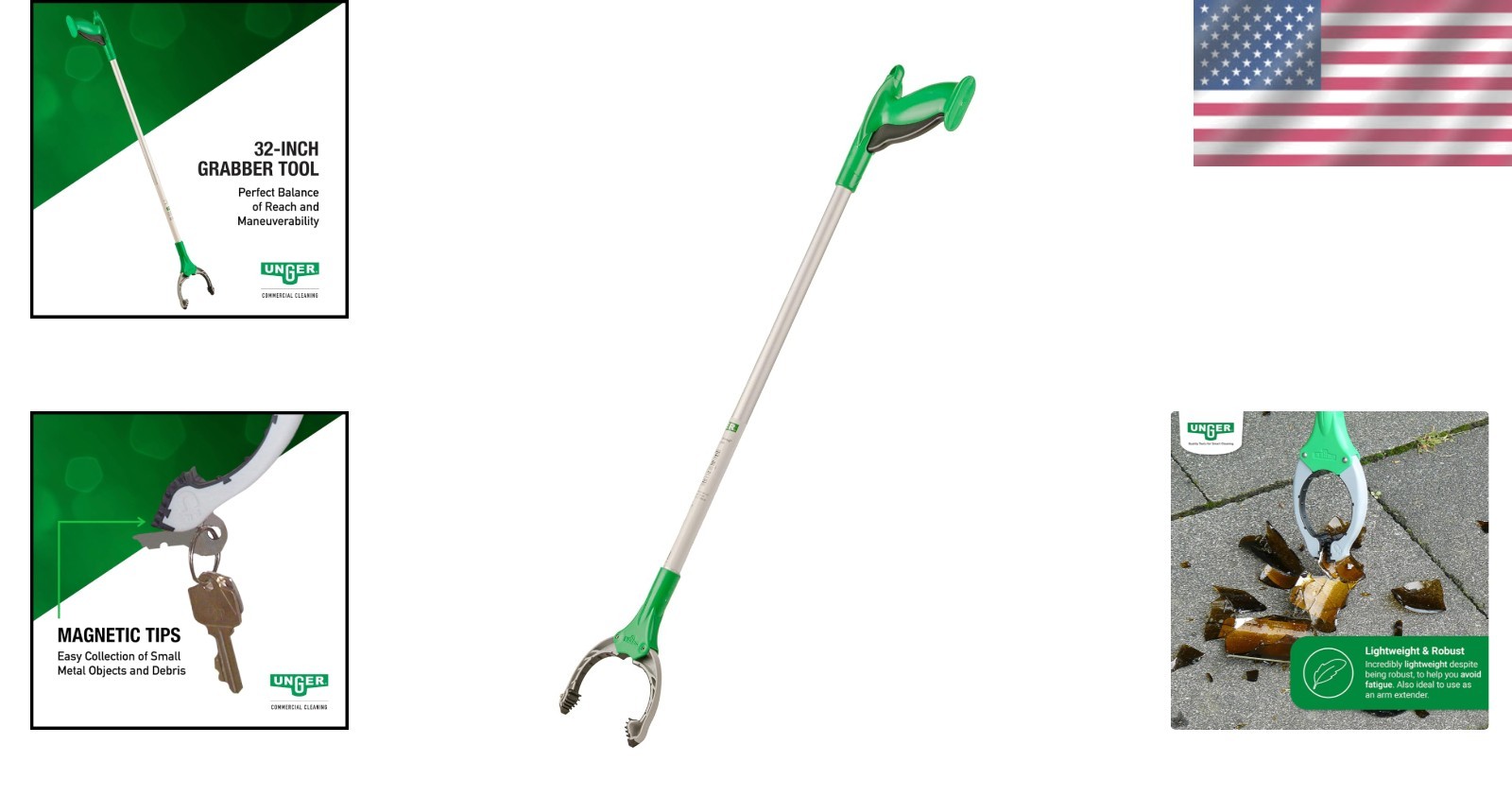 NT080 Nifty Nabber 32in Trigger-Grip Grabber Tool for Easy Waste Collection