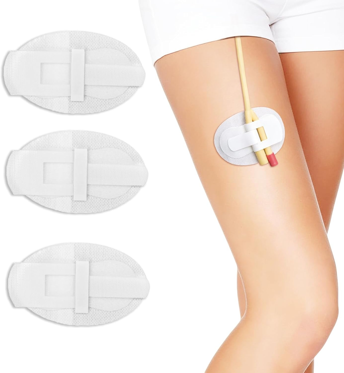 Urinary Tube Stabilization Fixation Stickers, Adhesive Pads for Leg Bag Support,