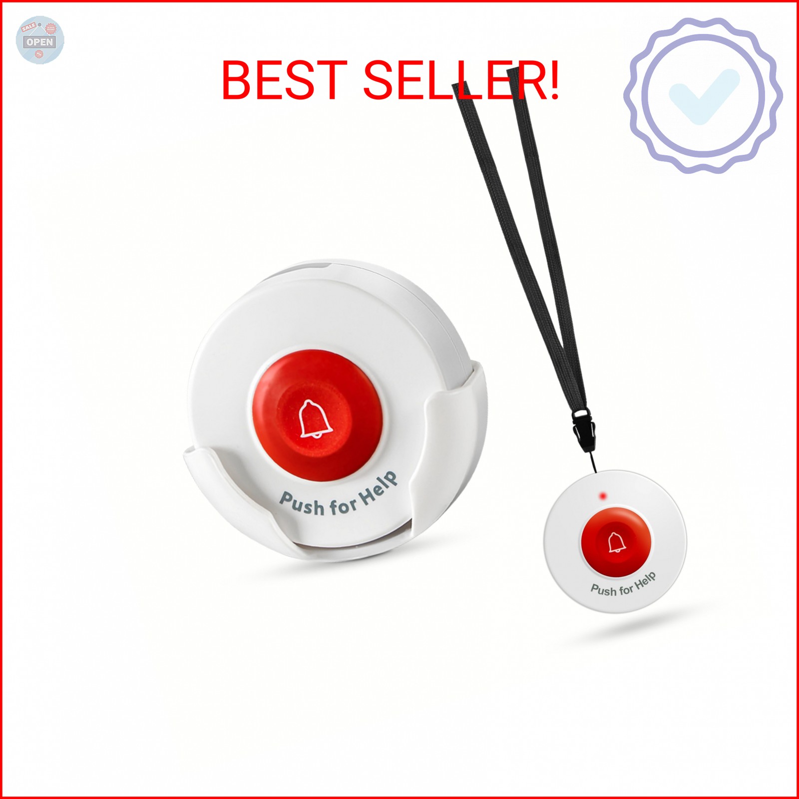 SYNLETT Life Alert Medical Call Button for Elderly at Home 100 Days of School –