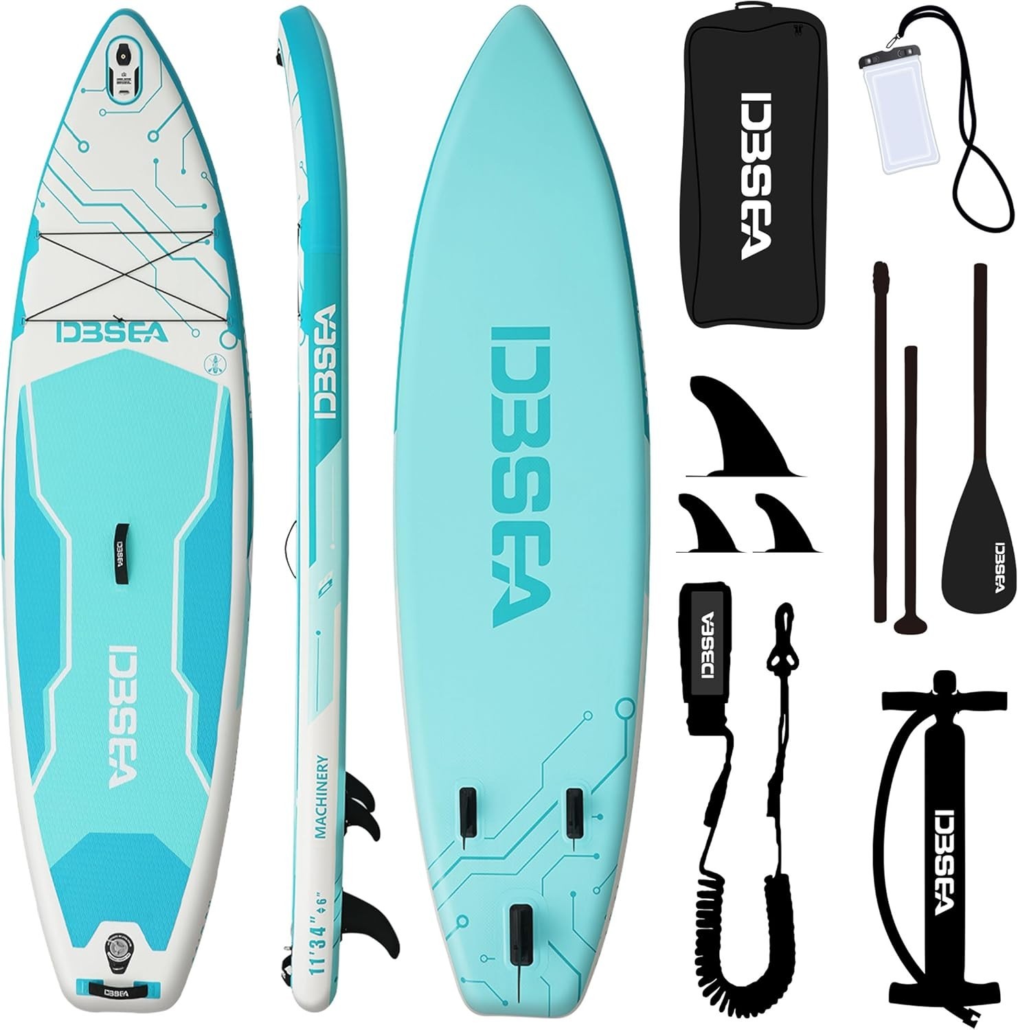 11 ft Inflatable Stand Up Paddle Board with Accessories, Extra Wide Paddle Board