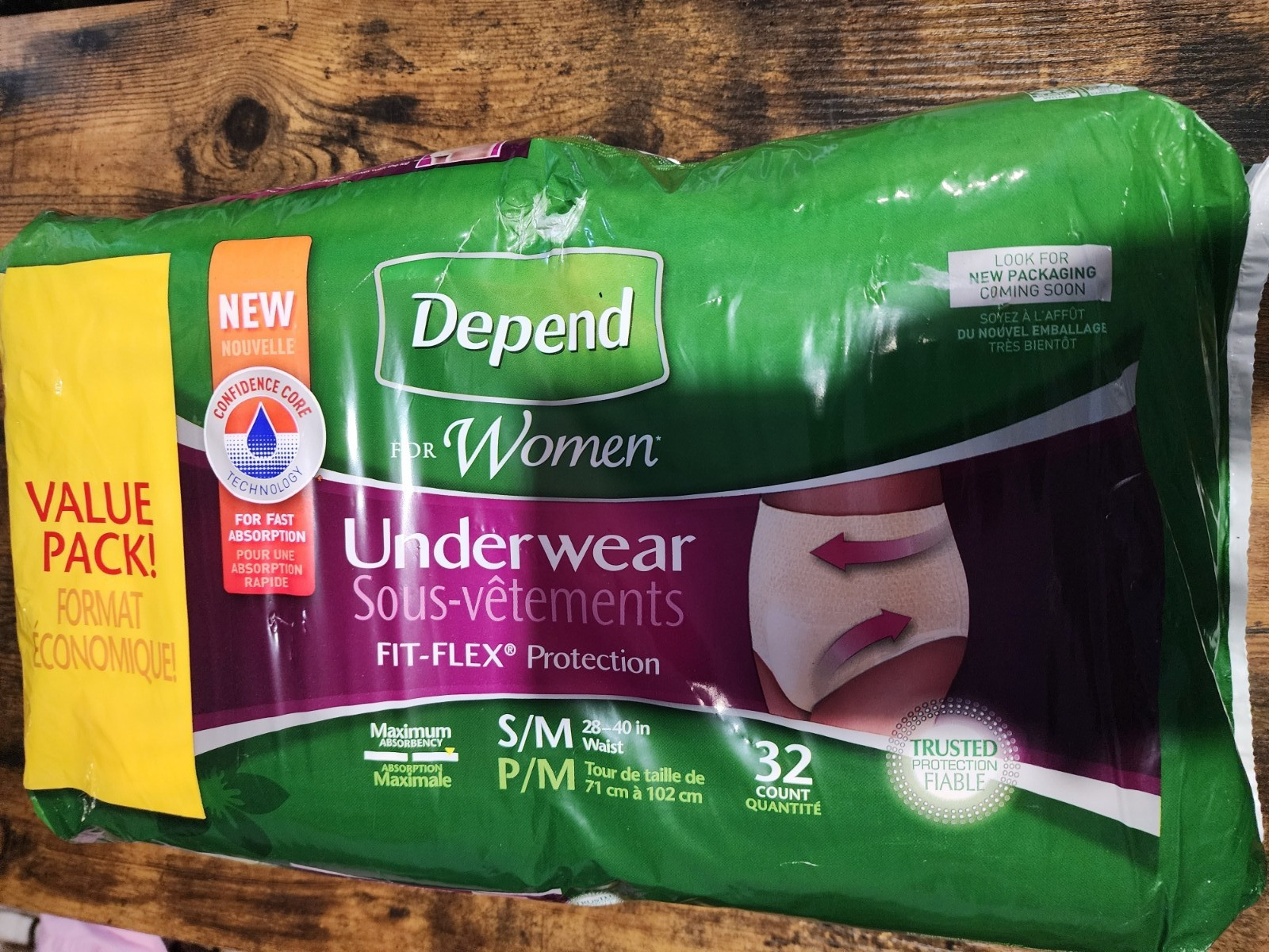 Depend for Women Fit Flex Protection S/M 28-40 in Waist