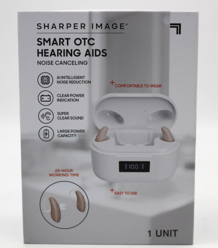 Sharper Image Smart OTC Hearing Aids w/ Noise Cancelling (SI-ARER-950) – NEW