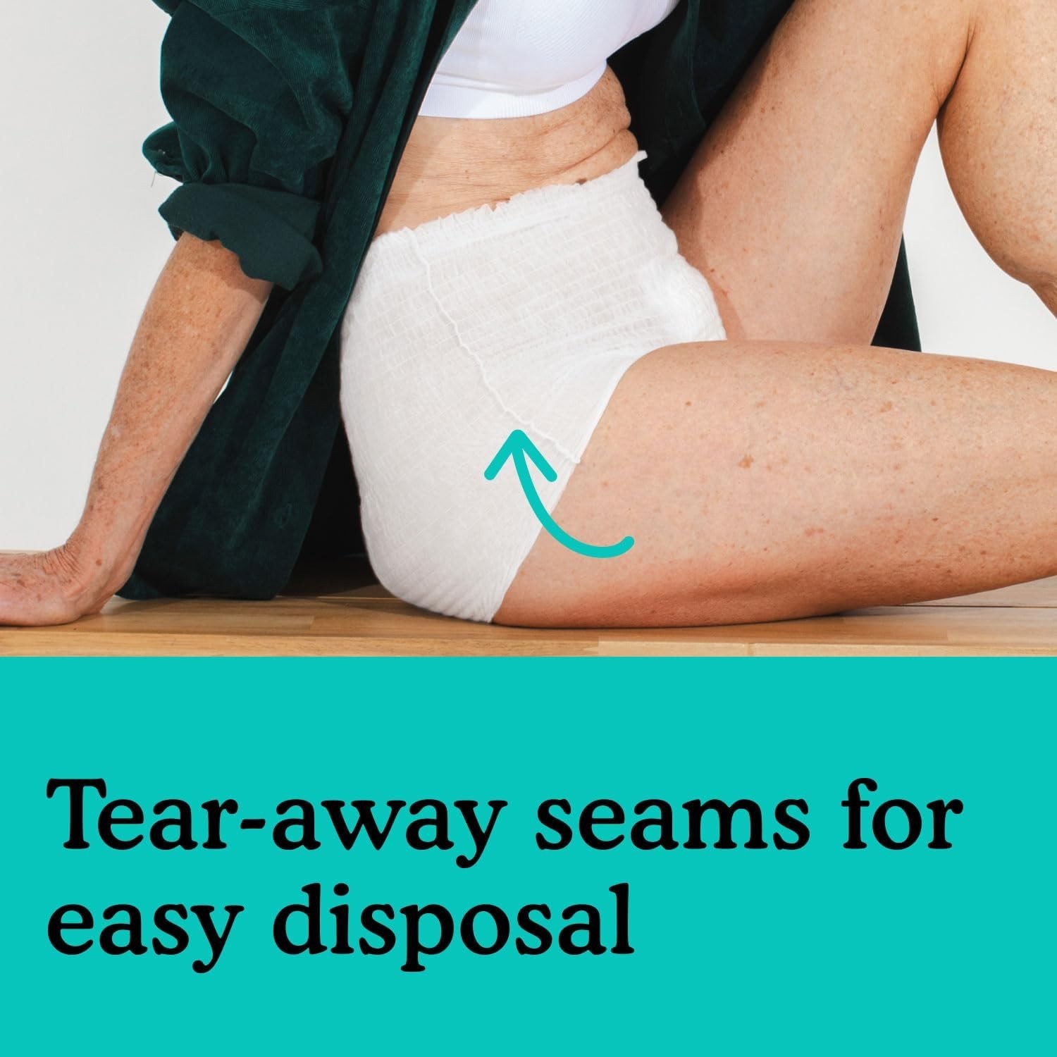 Hypoallergenic Overnight Incontinence Underwear, Large, 20 Count, FSA Eligible