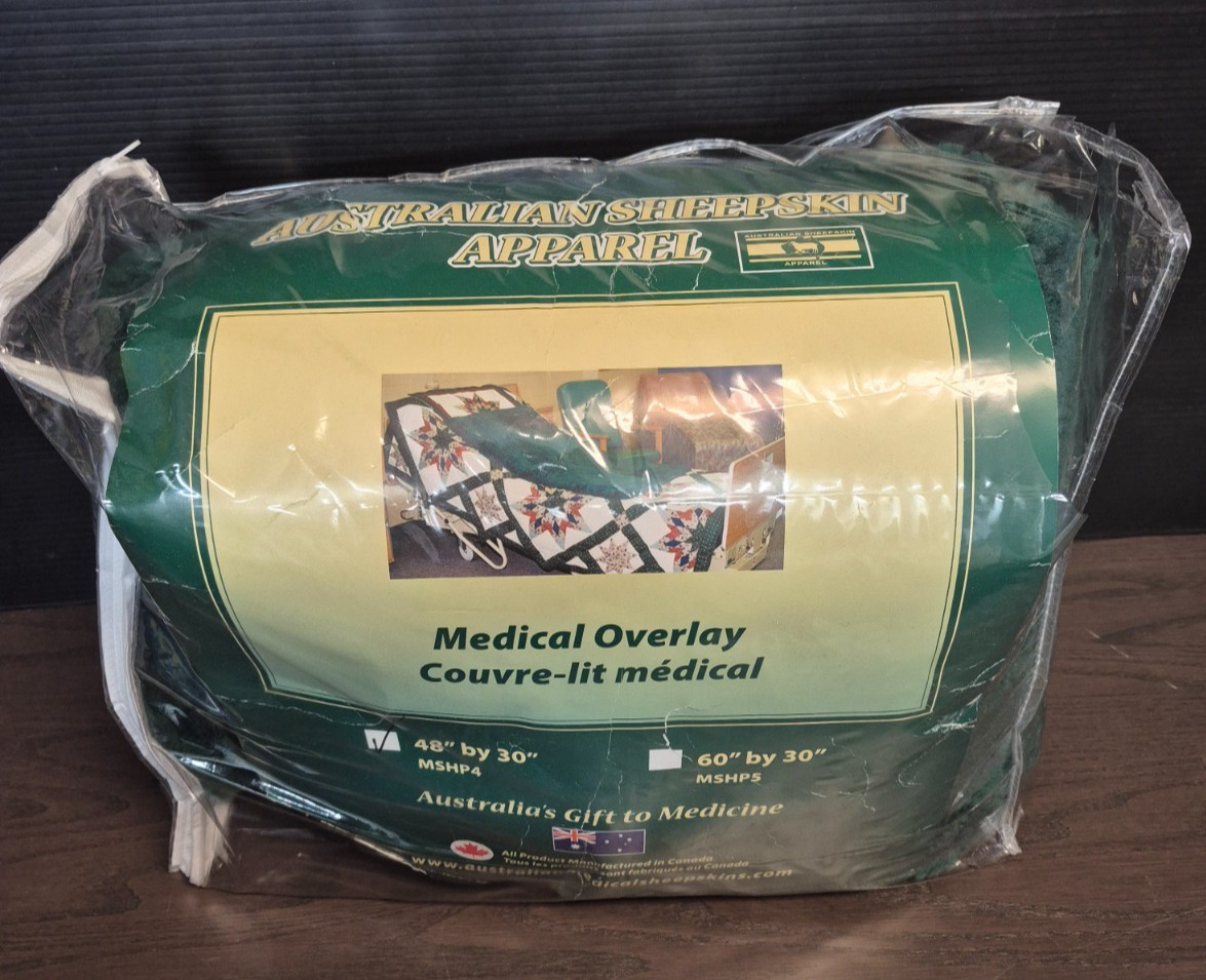 Australian SHEEPSKIN Medical Bed Pad 30″ x 48″ Unused With Original Packaging