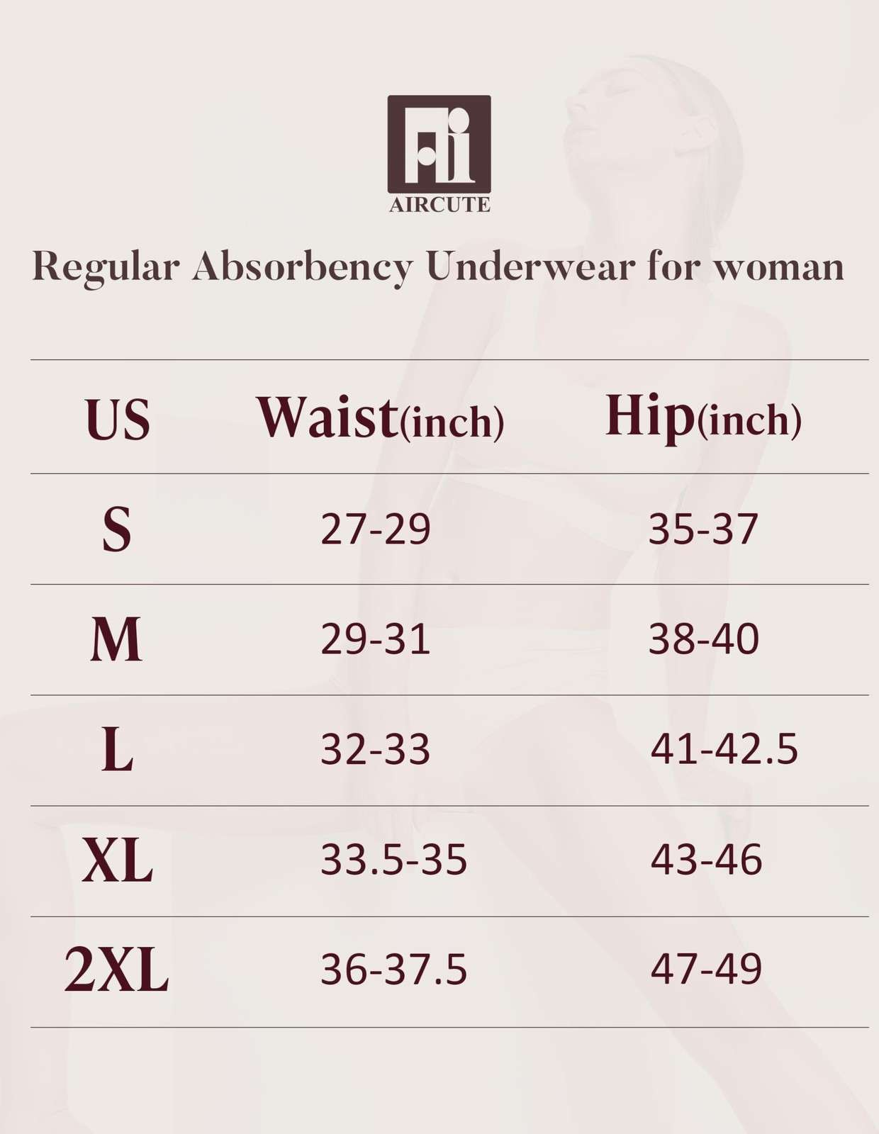 AIRCUTE Washable Leak Proof Incontinence Underwear Women Absorbency Bladder