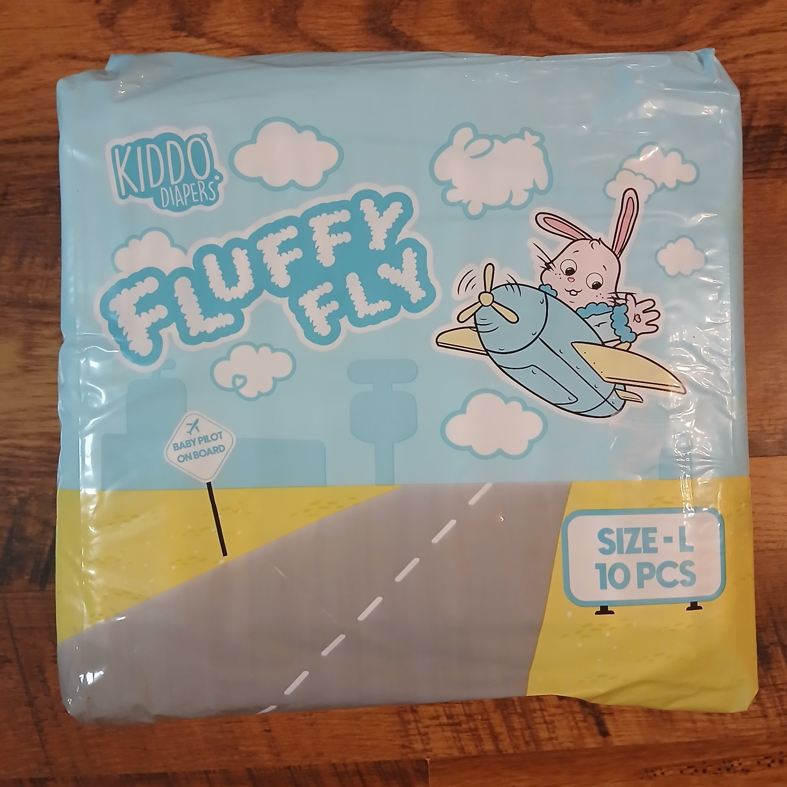 New Kiddo Fluffy Fly – 10 Pack ABDL Adult Diapers (Size Large) Incontinence