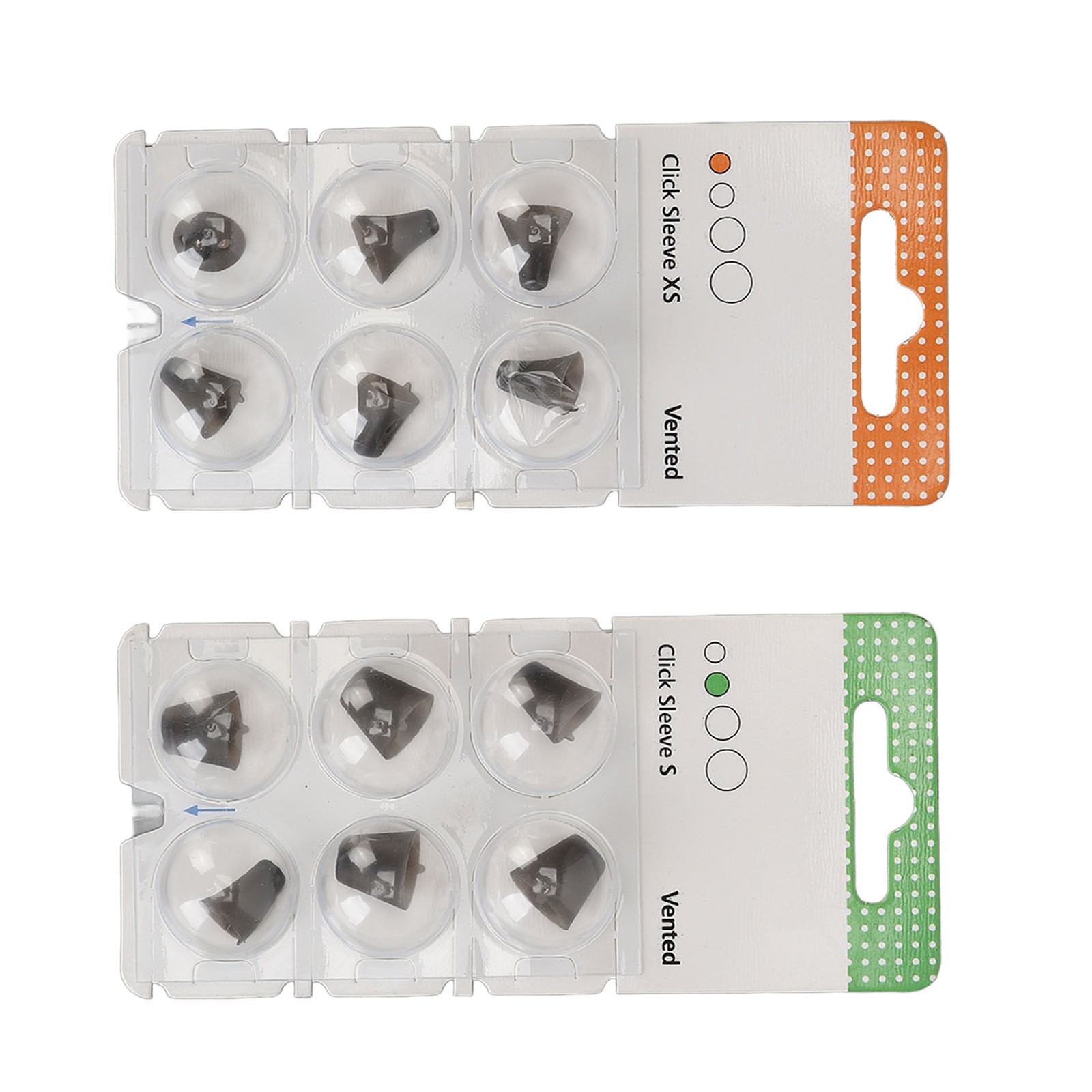 6 Pcs Silicone Vented Anti Static Click Sleeve Sound Aid Amplifier Accessories