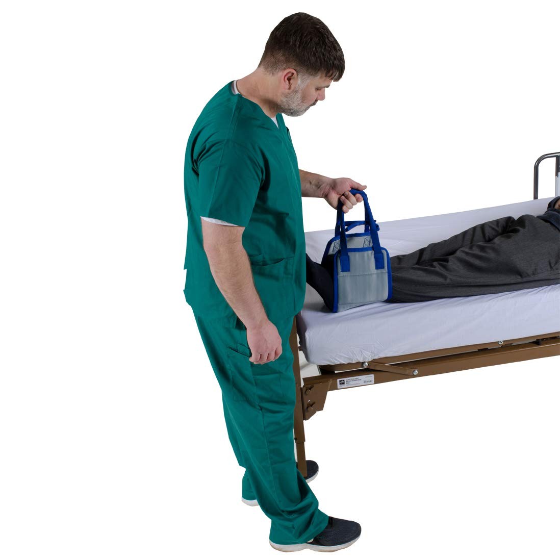 Transfer Sling, 8 x 23.5, Hoist Gait Belt, 400lb Capacity, Padded Handles