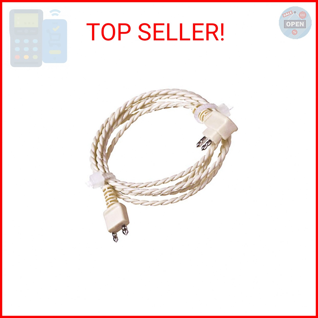 2 pin Hearing Aid Receiver Cable for Body Aids Pocket Hearing aid Replacement Co