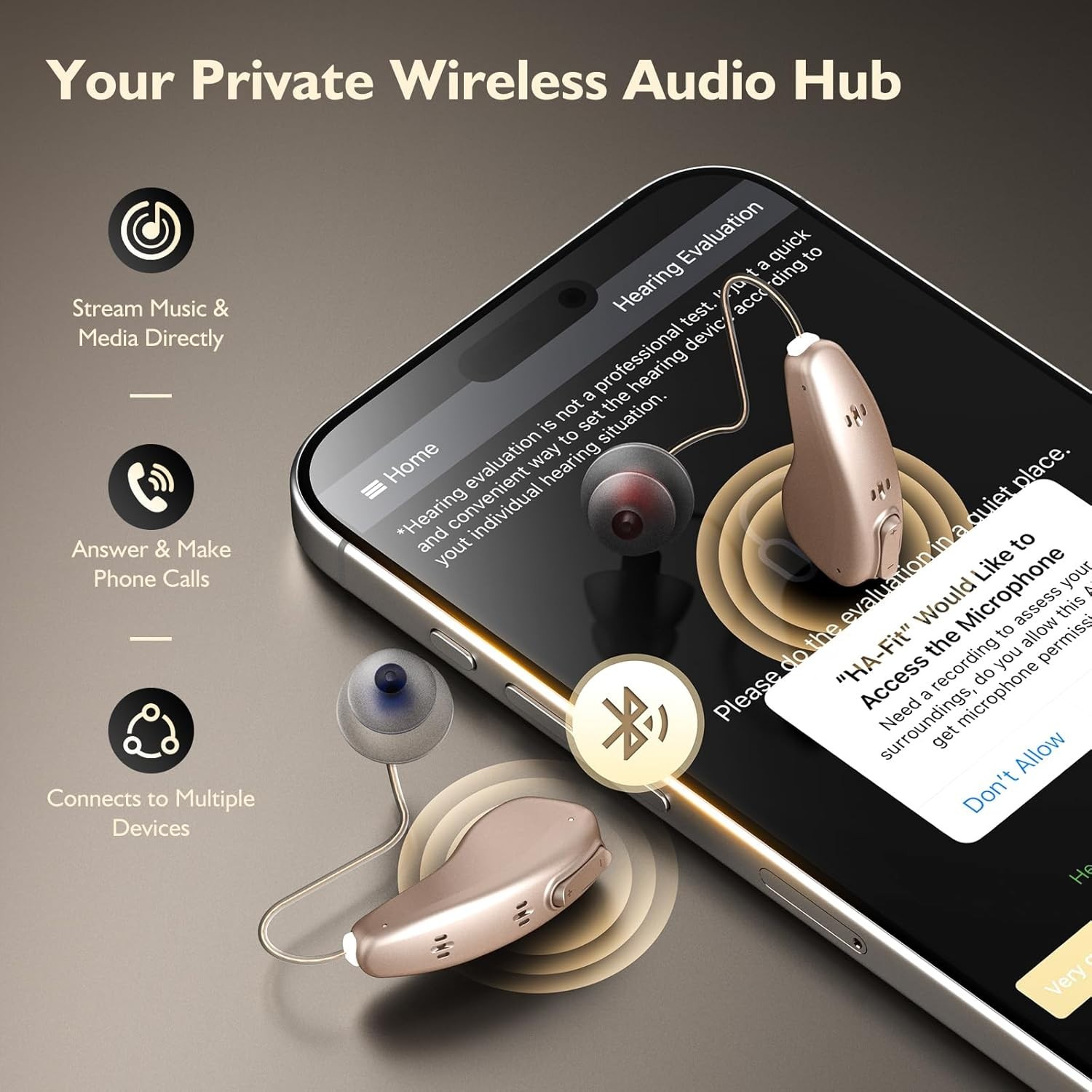 Lexi B3-Powered By Bose Prototype BTE OTC Rec Hearing Device/ Set App / Program
