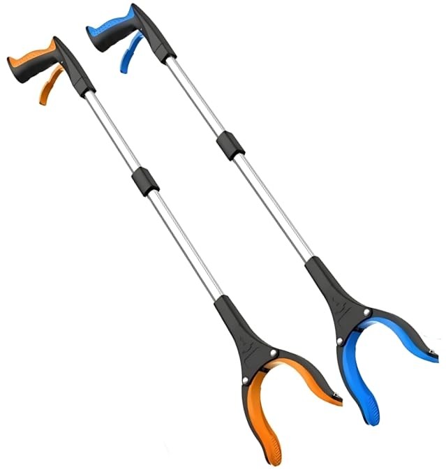 Grabber Reacher Tool,FitPlus Premium Grabber Tool 32 Inch, Strong Orange Blue