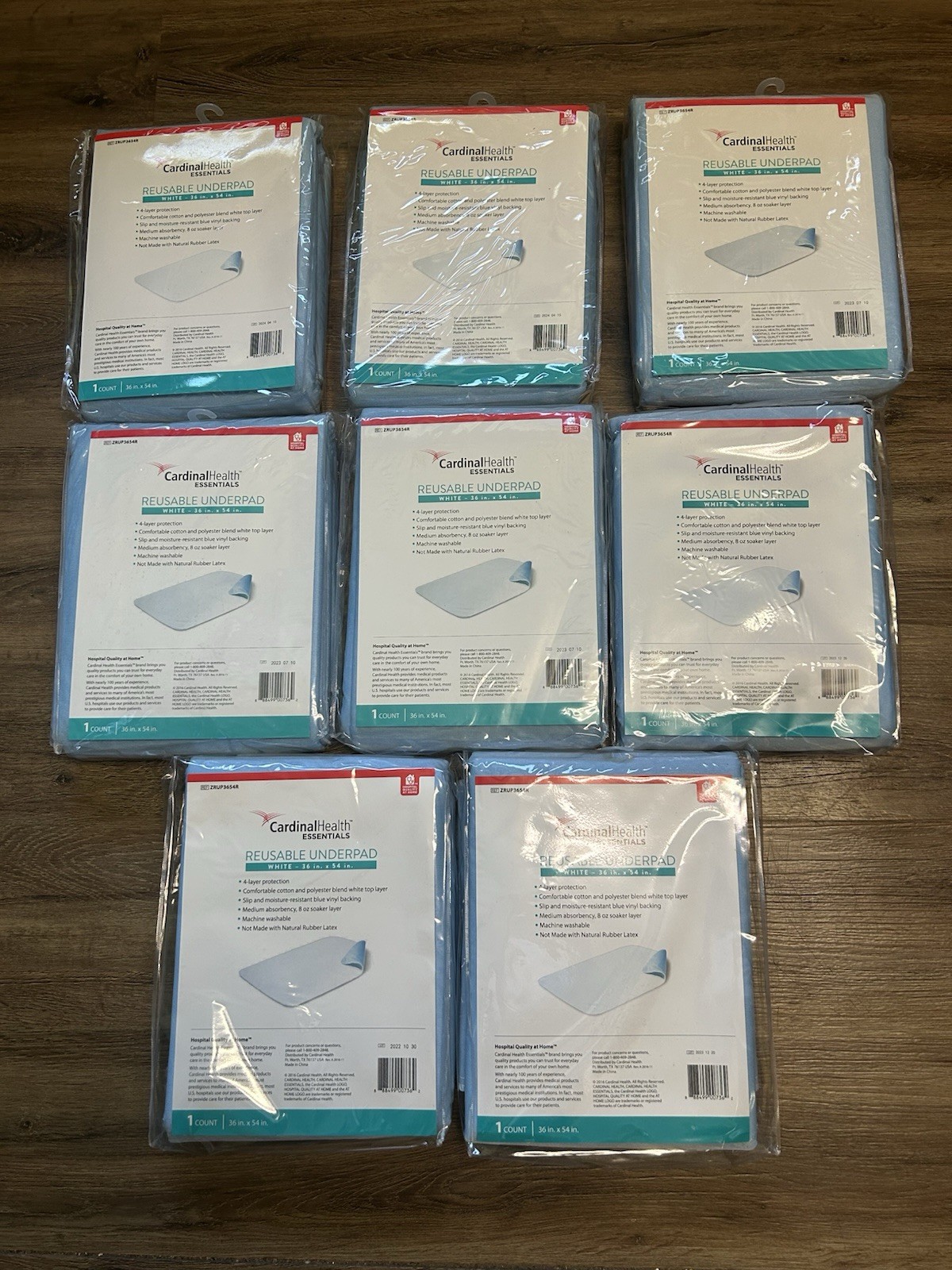 Cardinal Health Essentials Reusable Underpad, Size 36X54 in. – 8 Pads