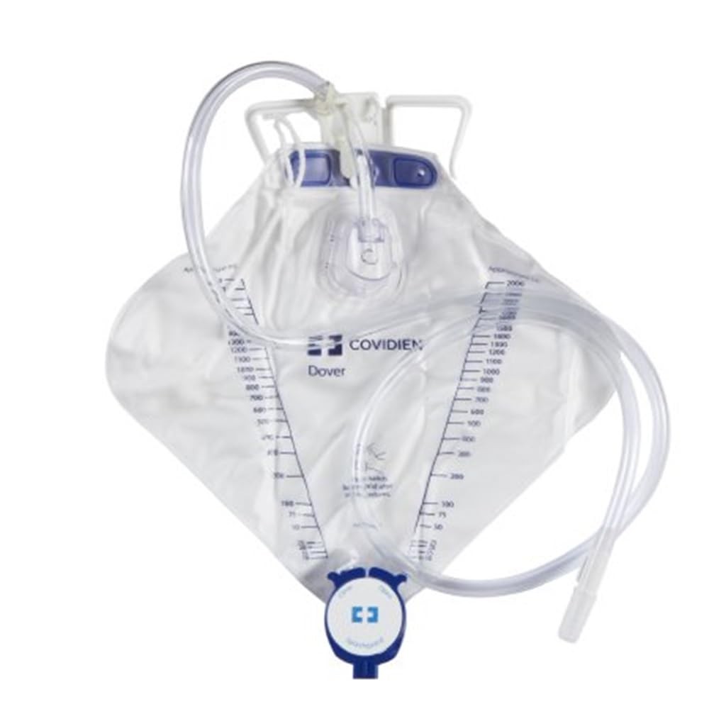 6206 Dover Urine Drainage Bag W/ Needle Sampling Anti-Reflux Chamber Drain Port
