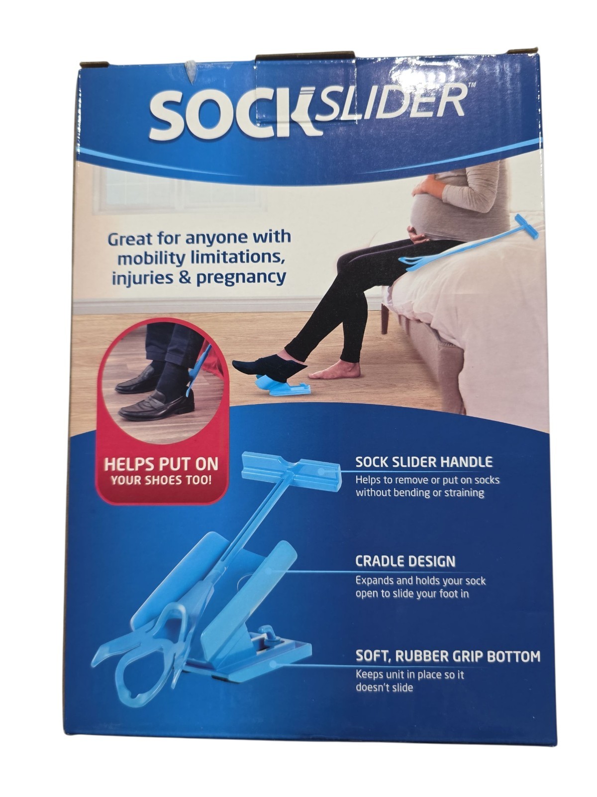 Sock Slider Easy On Off Sock Aid Kit Shoe Horn As Seen On TV by Allstar Products