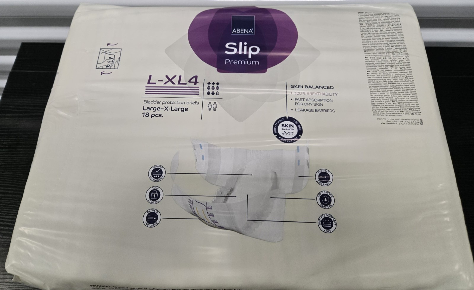 Lot of 2 Abena XL4 Slip Premium Briefs Adult Diapers