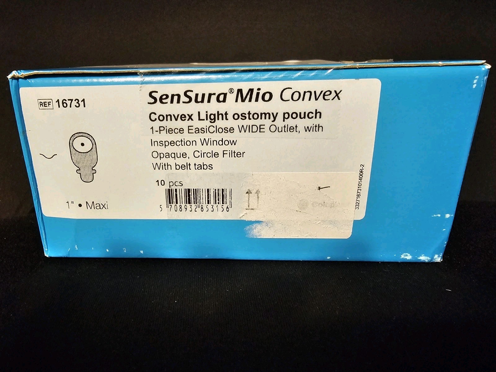 READ EXP 10 Coloplast 16731 SenSura Mio Convex Ostomy Pouch Drainable 1″