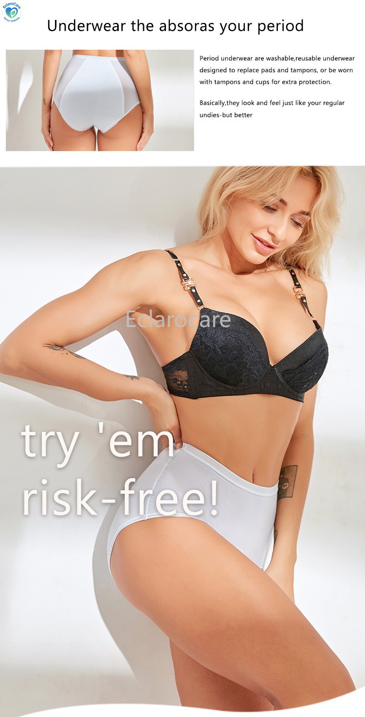 3pcs Period Underwear Women 3-Layer Leak Protection During Menstruation cotton