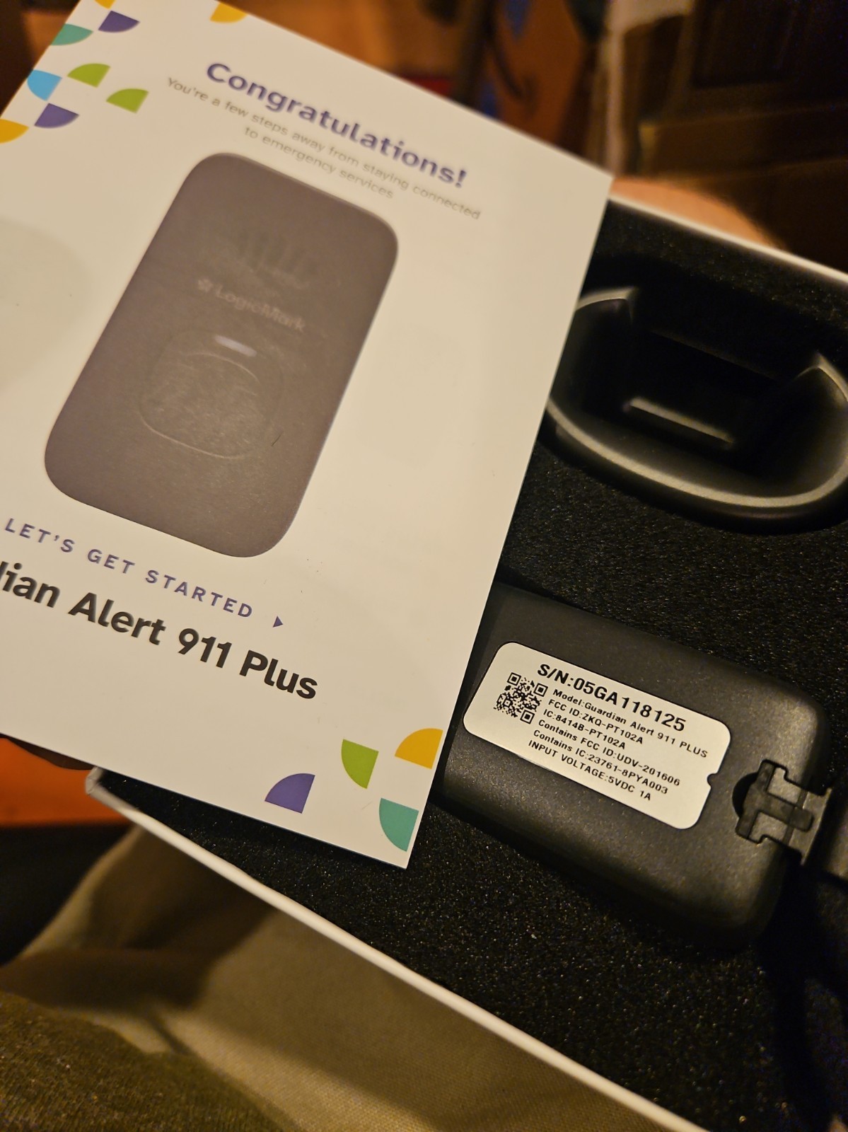 LogicMark Guardian Alert 911 Plus With Fall Detection 4G LTE Untested.