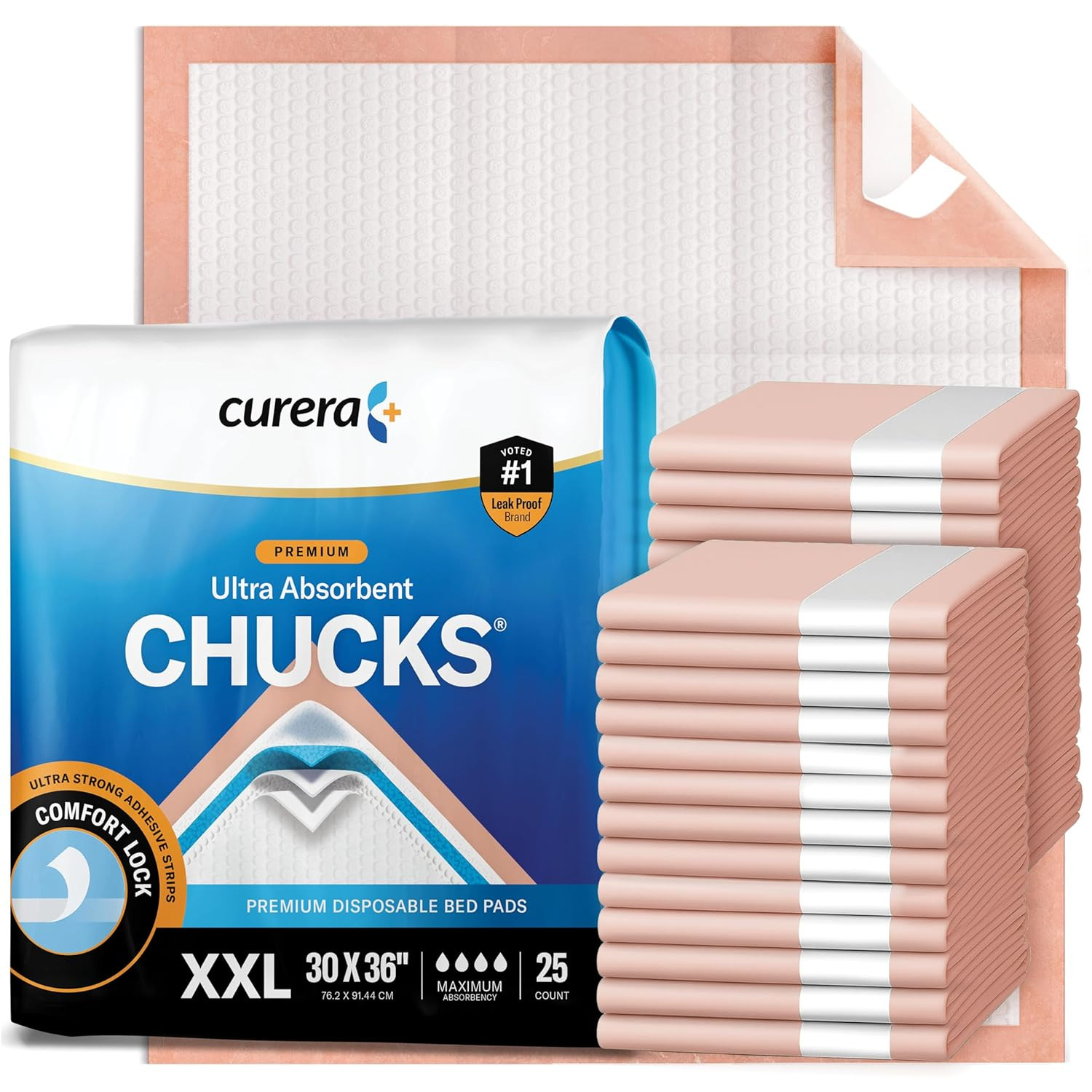 Chucks® Premium Disposable Underpads 30”X36” Ultra Thick Super Absorbent Chux In