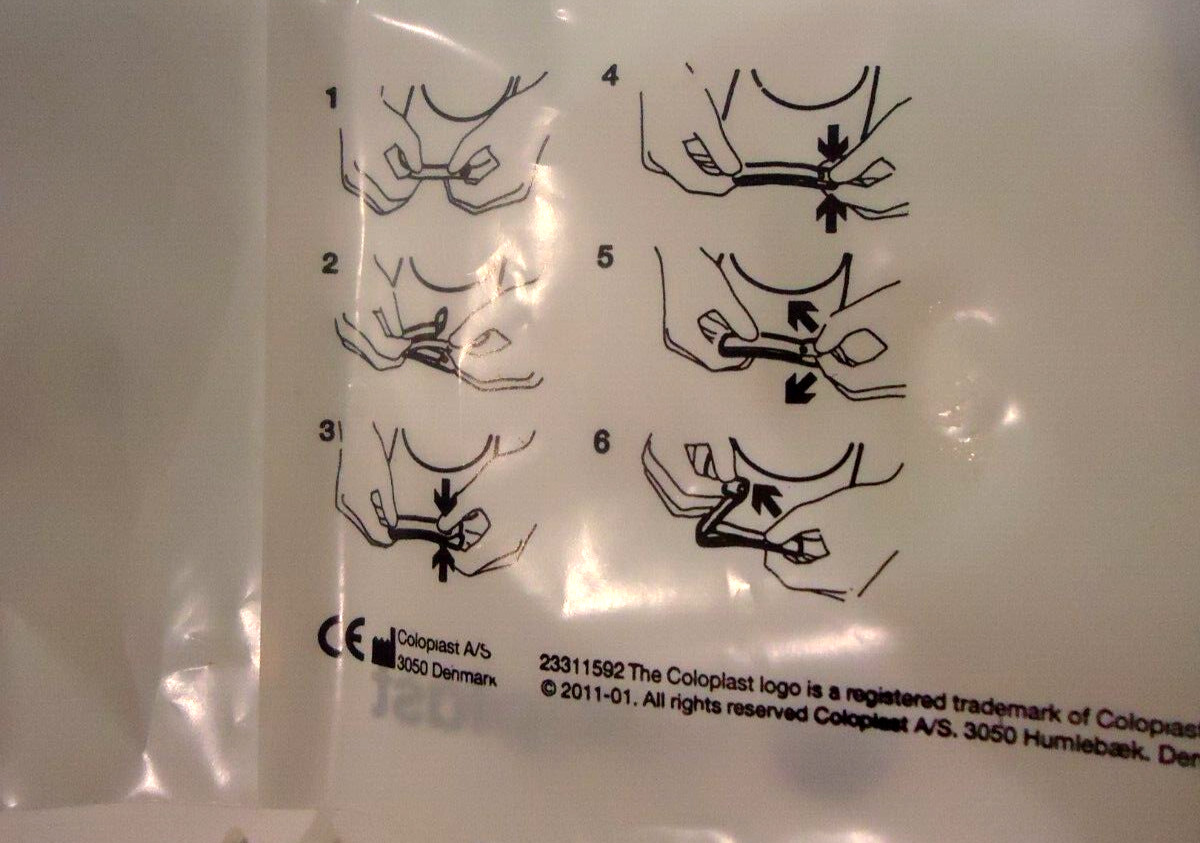 COLOPLAST Pouch Clamp for Drainable Ostomy Bags #9500 Latex-free (2 pieces)