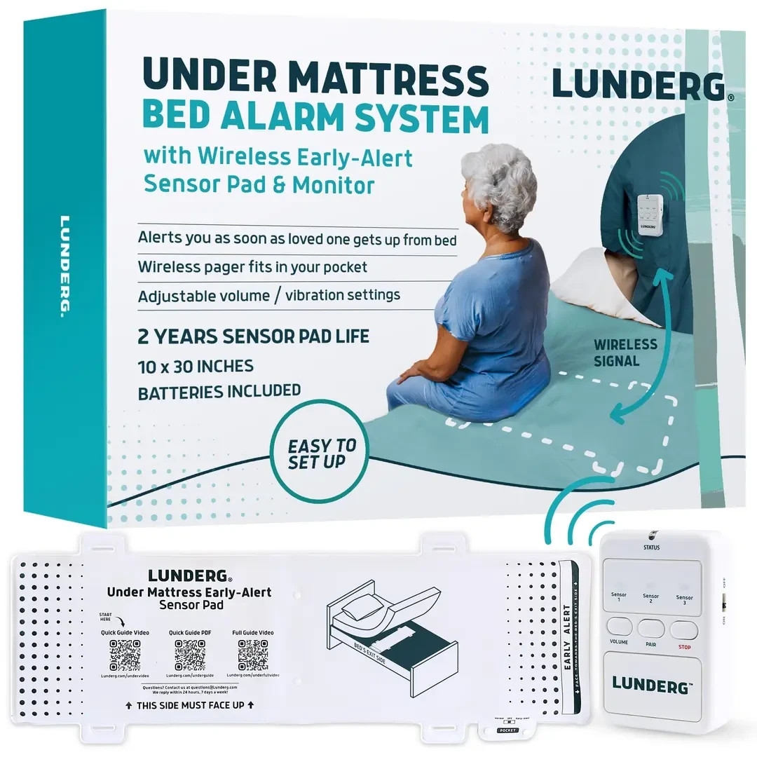 Lunderg Under Mattress Bed Alarm for Elderly Adults W/ Wireless MSRP $199
